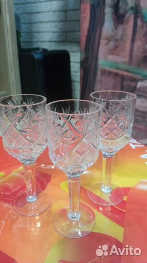 Хрустальные рюмки на ножке СССР