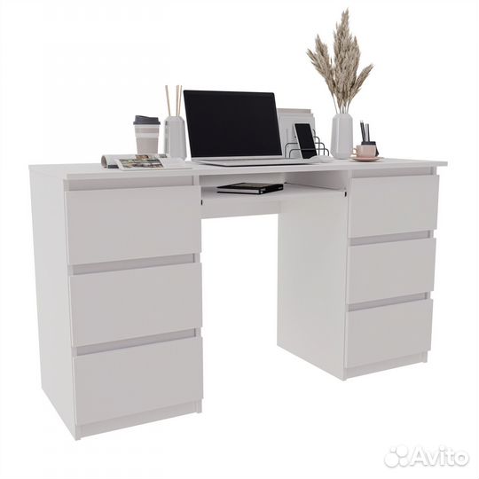 Сг Норд Стол письменный белый гладкий