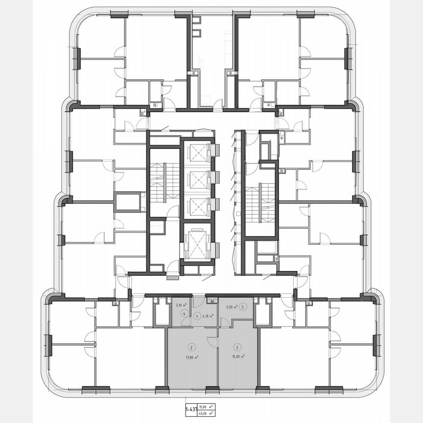1-к. квартира, 44,5 м², 48/53 эт.