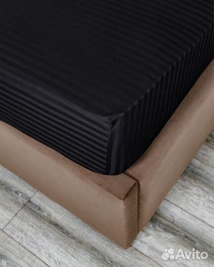 Постельное белье Софи Черный новое страйп-сатин
