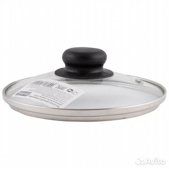 Крышка mallony 16см с пароотводом стекло, бакелит