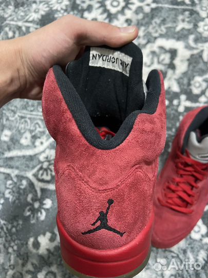 Jordan 5 Suede Red