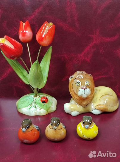 Статуэтки из природного камня Селенит