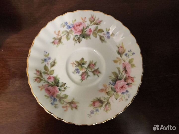 Кофейная тройка Royal Albert Moss rose