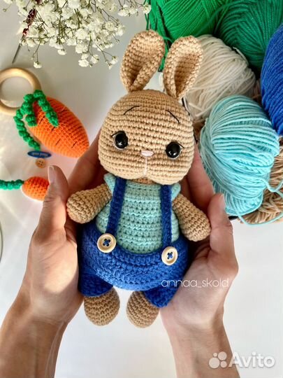 Вязаные игрушки ручной работы. Набор для малыша