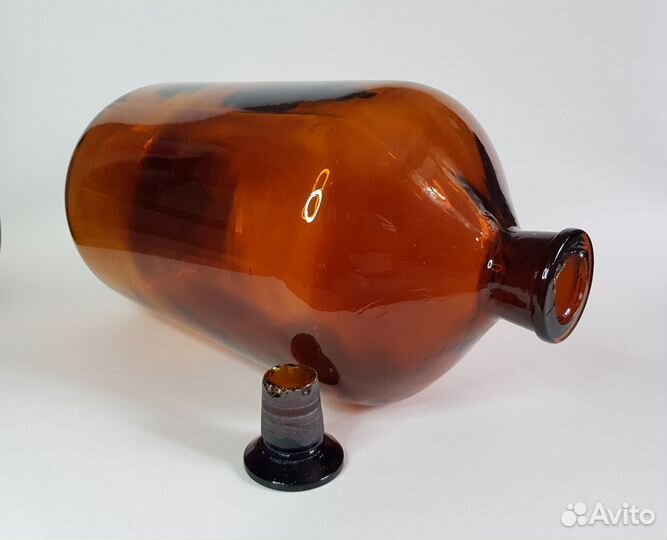 Бутыль 5 литров из тёмного стекла