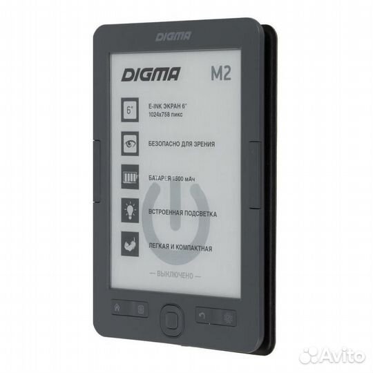 Электронная книга E-book Digma M2 d.gry 6 дюймов с