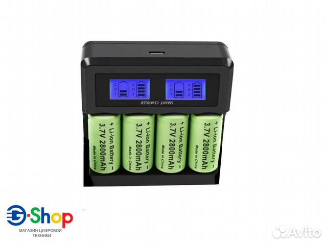 Набор 4x Акб Li-Ion 16340 CR123 3.7V + Зарядное