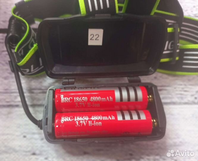 Налобный фонарик металл