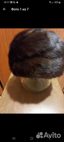 Шапка норковая женская 56 р