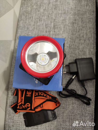 Фонарик налобный, коногонка для рыбалки, охоты