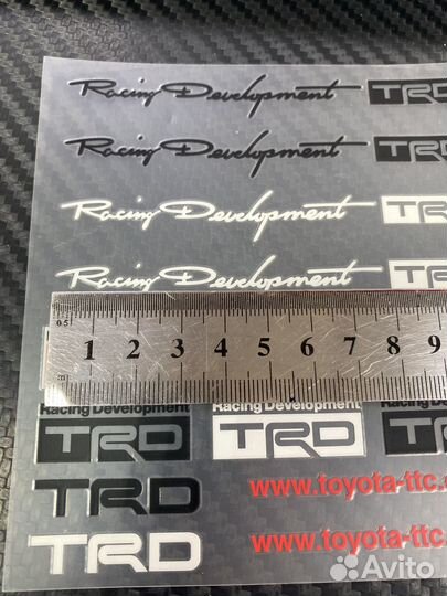 Наклейки TRD маленькие в блистере Япония