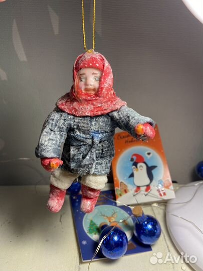 Ватные елочные игрушки