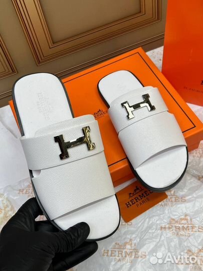 Шлепки hermes женские