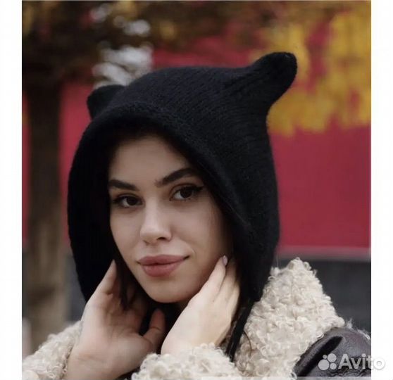 Шапка женская с ушками