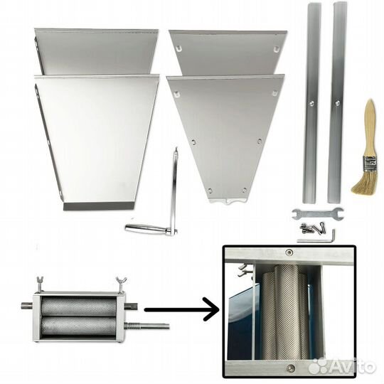 Мельница для солода трёхвальцовая