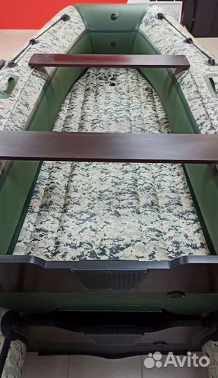 Лодка mishimo (Мишимо) sport 430, зеленый пиксель