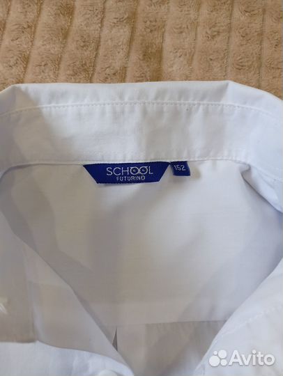 Рубашка для мальчика белая р.152