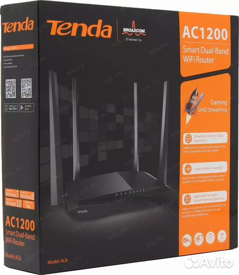 Wi-Fi маршрутизатор 1200mbps 10/100M dual band AC6