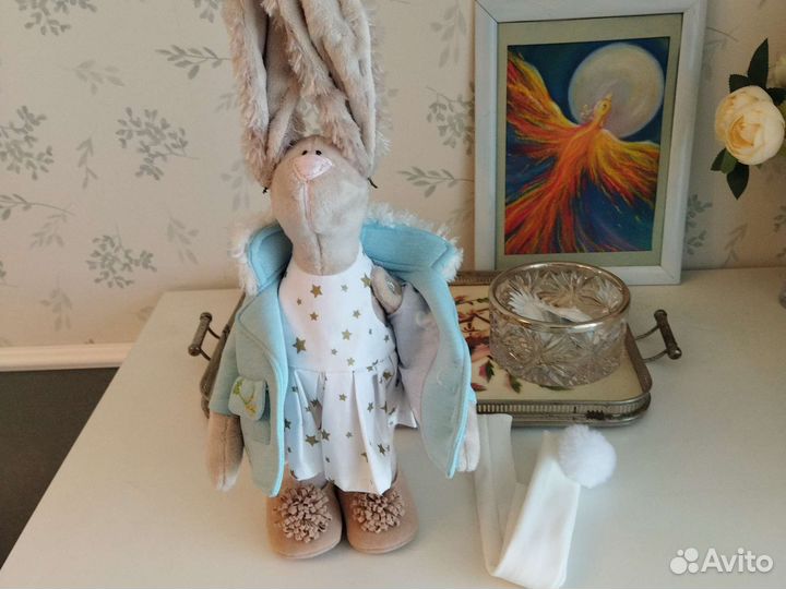 Мягкая игрушка заяц ручной работы