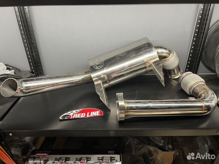 Прямоточный полный тихий выхлоп 76 мм BRP Maverck