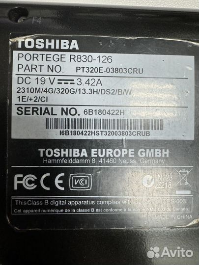 Ноутбук Toshiba Portege R830-126