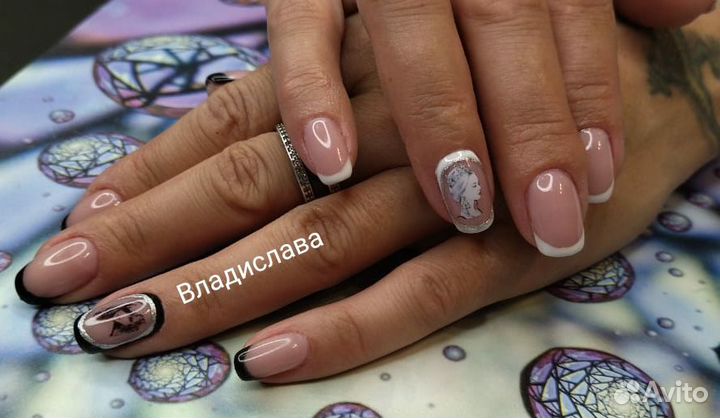 Маникюр наращивание ногтей