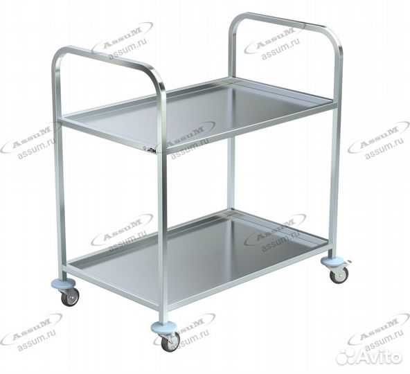 Тележка сервировочная тс-2 800Х500Х930 нерж