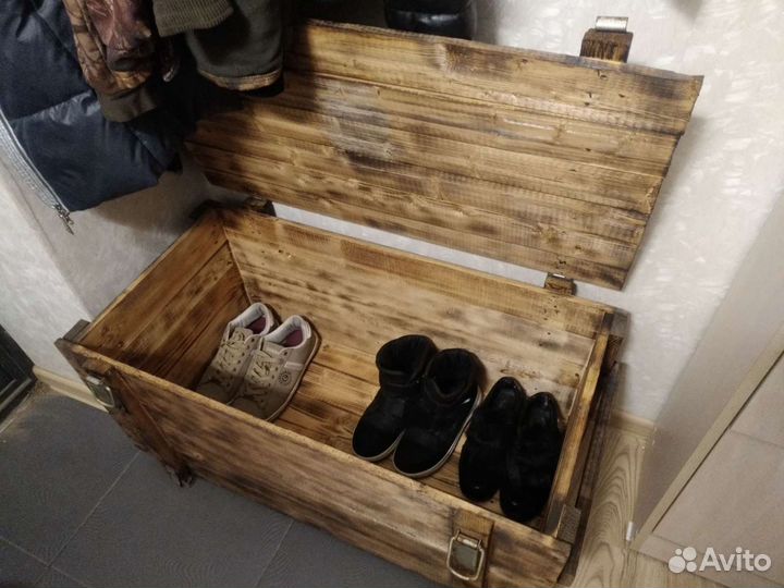 Сундук из Майнкрафта - ящик из массива стиль 