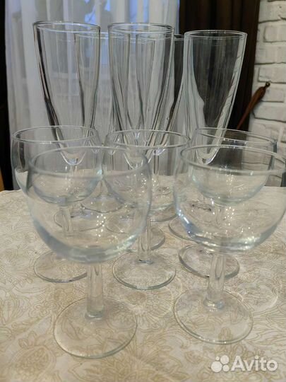 Набор бокалов для вина, для шампанского