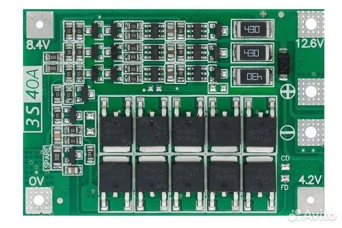 Плата bms 3S 40A с балансировкой