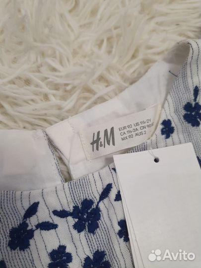 Платье новое с вышивкой, костюм H&M 92-98