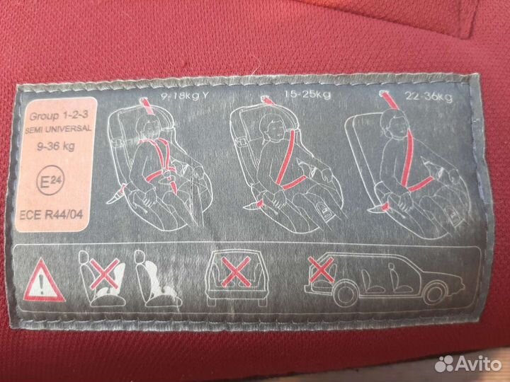Детское автокресло 9 до 36 кг isofix бу