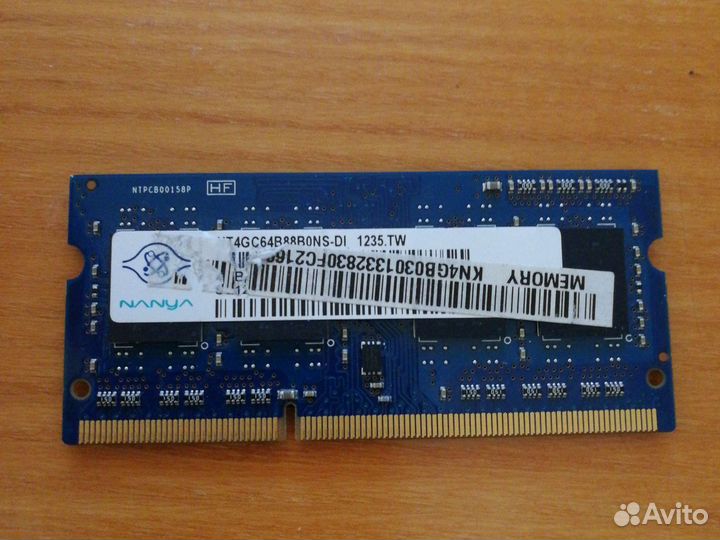 Оперативная память ddr3 4 gb 1600 Nanya sodimm