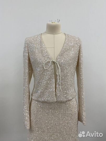 Топ-жакет на завязках с пайетками Chaika, S