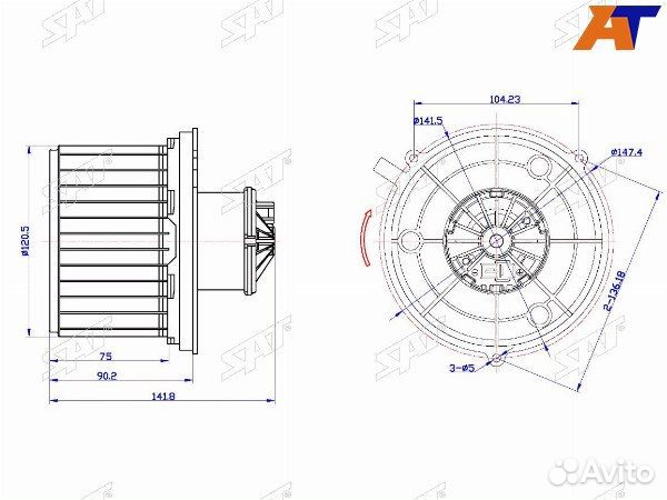 Мотор отопилеля салона, мотор печки toyota cami