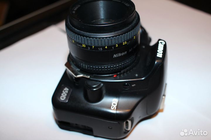 Для объективов Nikon F на фотоаппараты Canon EF-S