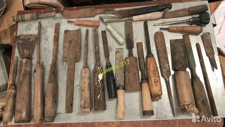Старинные резцы Стамеска, резец,долото, лезвие.26ш