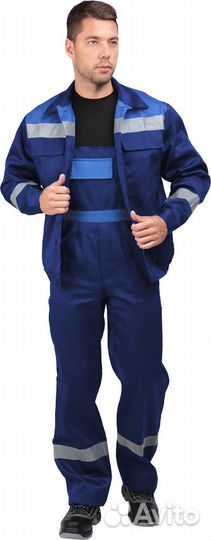 Костюм мастер люкс (куртка+П/комб) цв. Т-синий