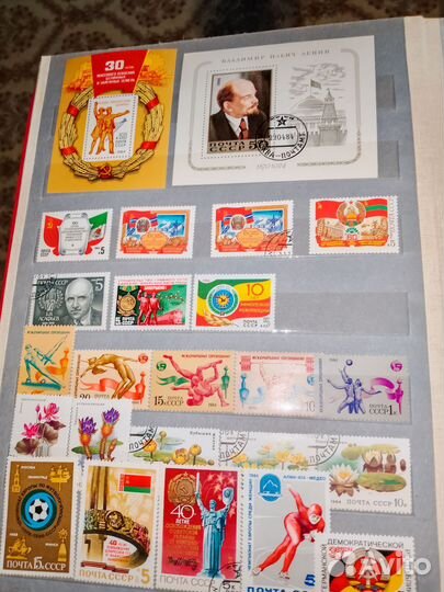 Марки СССР 2500 альбом 10 листов