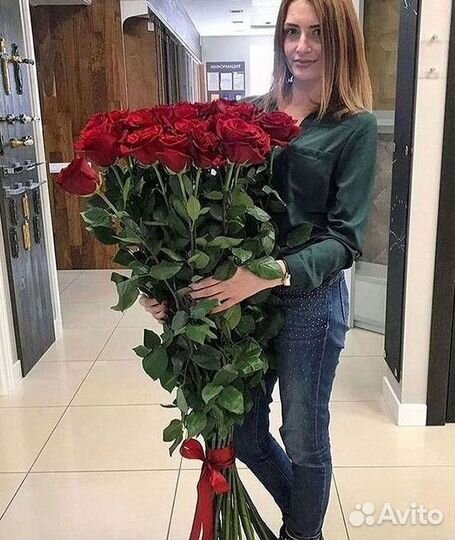 Высокие розы Доставка цветов