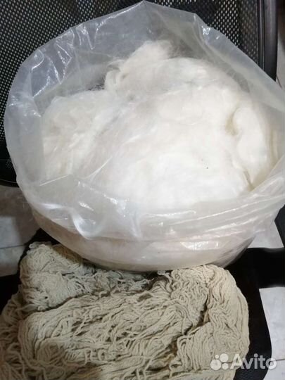 Козий пух серебрянка и пряжа