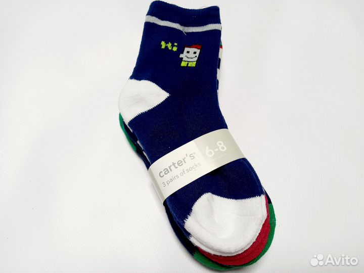 Носки теплые для мальчика 116 122 Carters 3пары