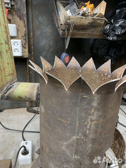 Печь для казана с трубой