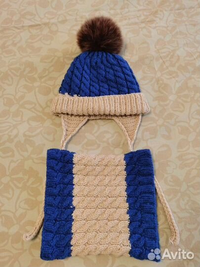 Комплект шапка и снуд