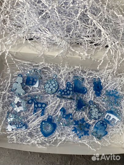 Новогодние игрушки из эпоксидной смолы