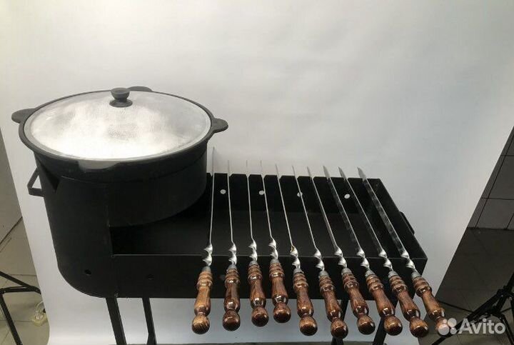 Мангал с местом для казана 12л
