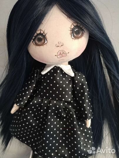 Текстильная кукла Wednesday Вэнсдей