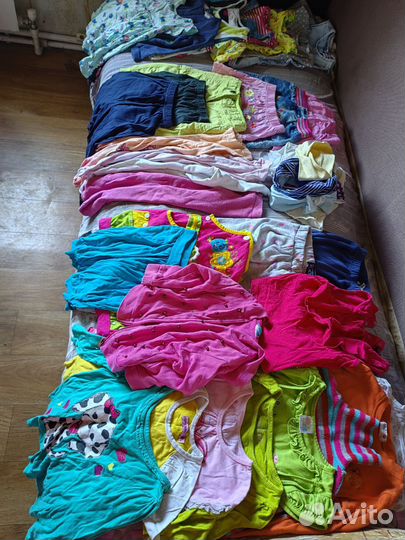 Вещи пакетомдля девочки с 68 по 110 размер
