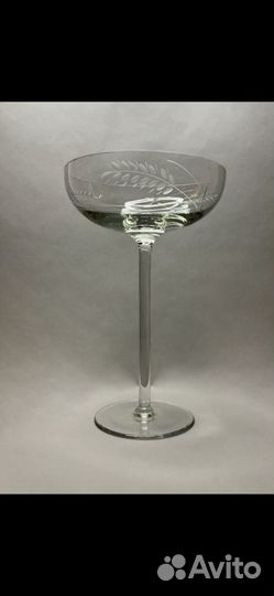 Ваза креманка на ножке. Стекло СССР